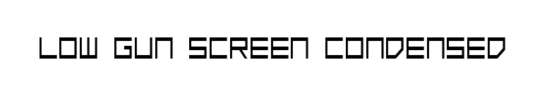 Low Gun Screen Condensed font preview