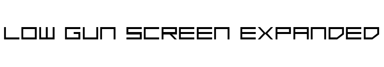 Low Gun Screen Expanded font preview