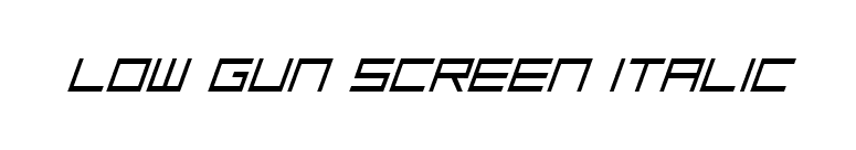 Low Gun Screen Italic font preview