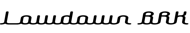 Lowdown BRK font preview