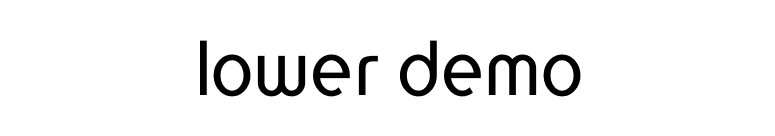 Lower Demo font preview