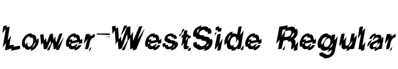 Lower-WestSide Regular font preview