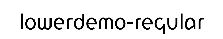 LowerDemo-Regular font preview