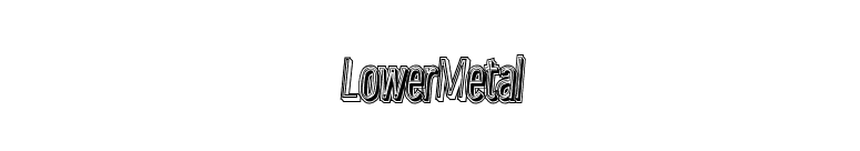 LowerMetal font preview