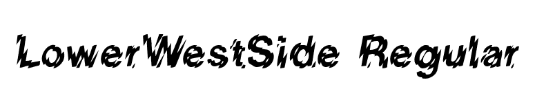 LowerWestSide Regular font preview