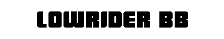 LowRider BB font preview
