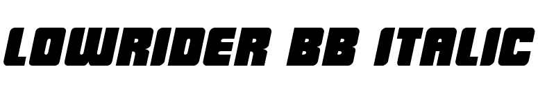 LowRider BB Italic font preview