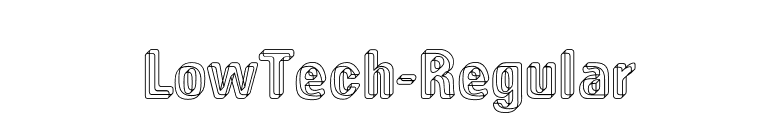 LowTech-Regular font preview