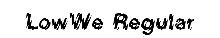 LowWe Regular font preview