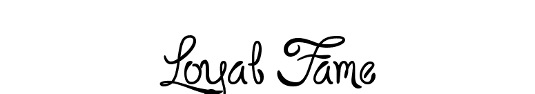 Loyal Fame font preview