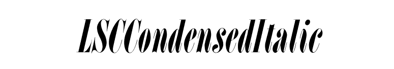 LSCCondensedItalic font preview