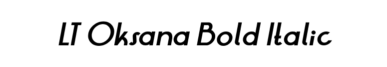 LT Oksana Bold Italic font preview