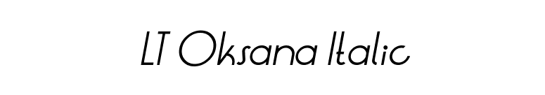 LT Oksana Italic font preview
