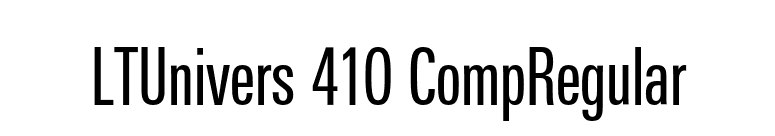 LTUnivers 410 CompRegular font preview