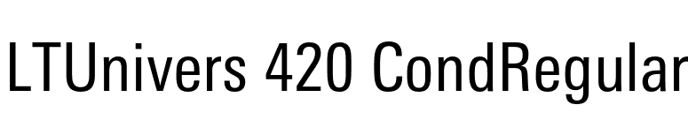 LTUnivers 420 CondRegular font preview
