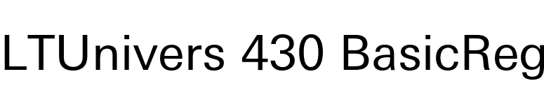 LTUnivers 430 BasicReg font preview