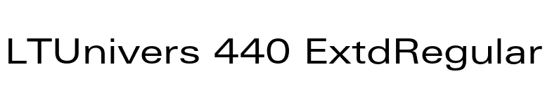 LTUnivers 440 ExtdRegular font preview