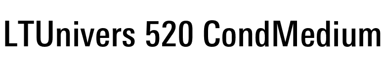 LTUnivers 520 CondMedium font preview