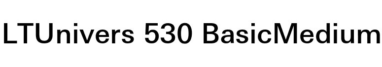 LTUnivers 530 BasicMedium font preview