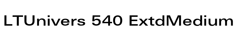 LTUnivers 540 ExtdMedium font preview