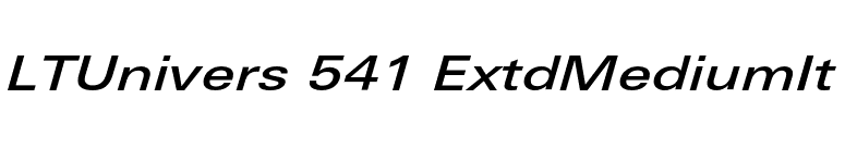 LTUnivers 541 ExtdMediumIt font preview