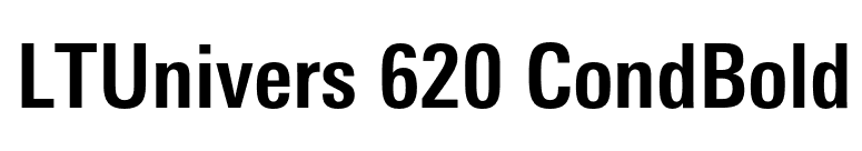 LTUnivers 620 CondBold font preview