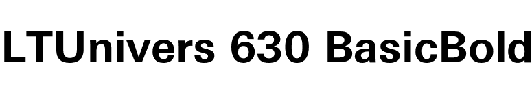 LTUnivers 630 BasicBold font preview