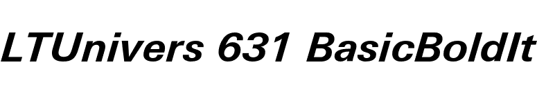 LTUnivers 631 BasicBoldIt font preview