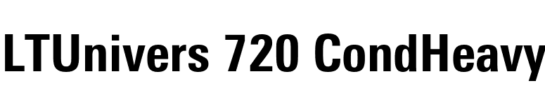 LTUnivers 720 CondHeavy font preview