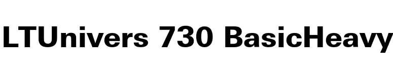 LTUnivers 730 BasicHeavy font preview