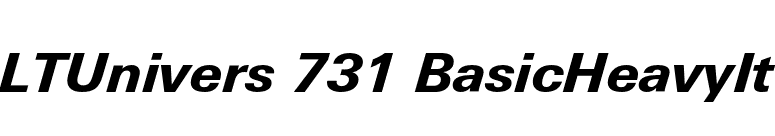 LTUnivers 731 BasicHeavyIt font preview