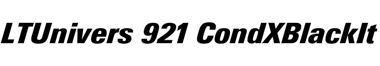 LTUnivers 921 CondXBlackIt font preview