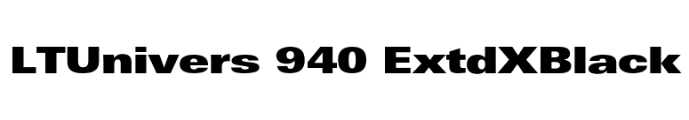 LTUnivers 940 ExtdXBlack font preview