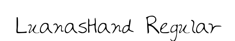 LuanasHand Regular font preview
