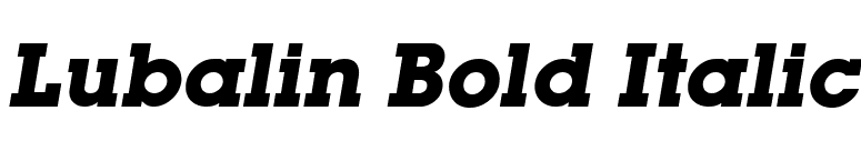 Lubalin Bold Italic font preview