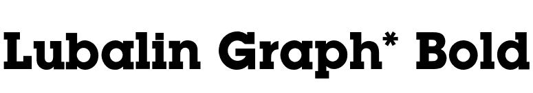 Lubalin Graph* Bold font preview
