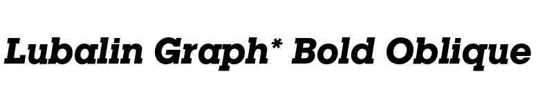 Lubalin Graph* Bold Oblique font preview