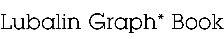 Lubalin Graph* Book font preview