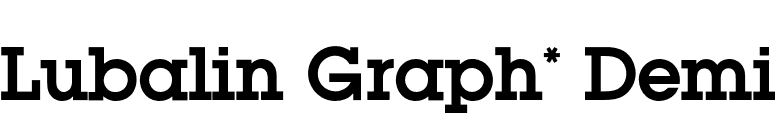 Lubalin Graph* Demi font preview