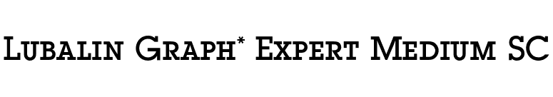 Lubalin Graph* Expert Medium SC font preview