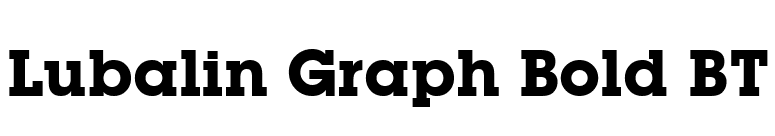 Lubalin Graph Bold BT font preview