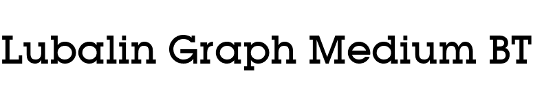 Lubalin Graph Medium BT font preview