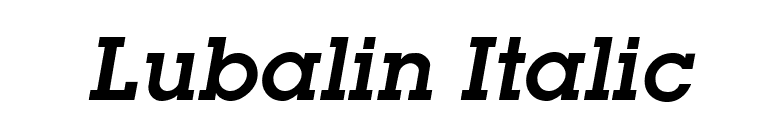 Lubalin Italic font preview