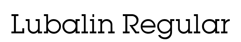 Lubalin Regular font preview
