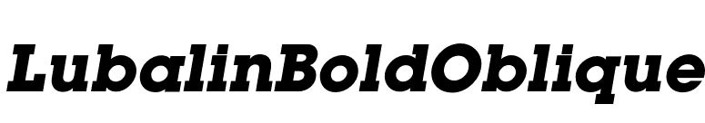 LubalinBoldOblique font preview