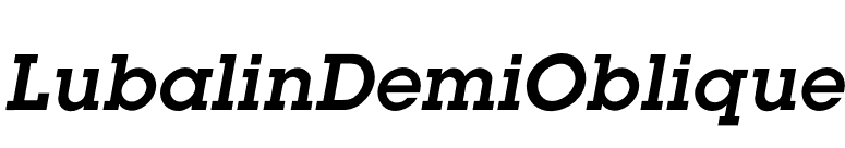 LubalinDemiOblique font preview