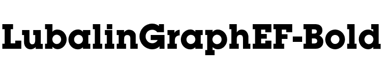 LubalinGraphEF-Bold font preview