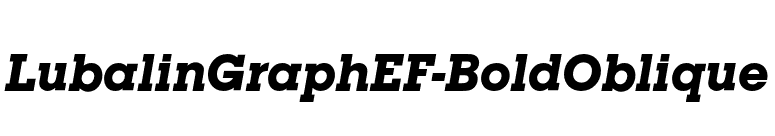 LubalinGraphEF-BoldOblique font preview