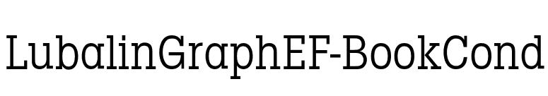 LubalinGraphEF-BookCond font preview