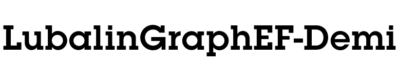 LubalinGraphEF-Demi font preview